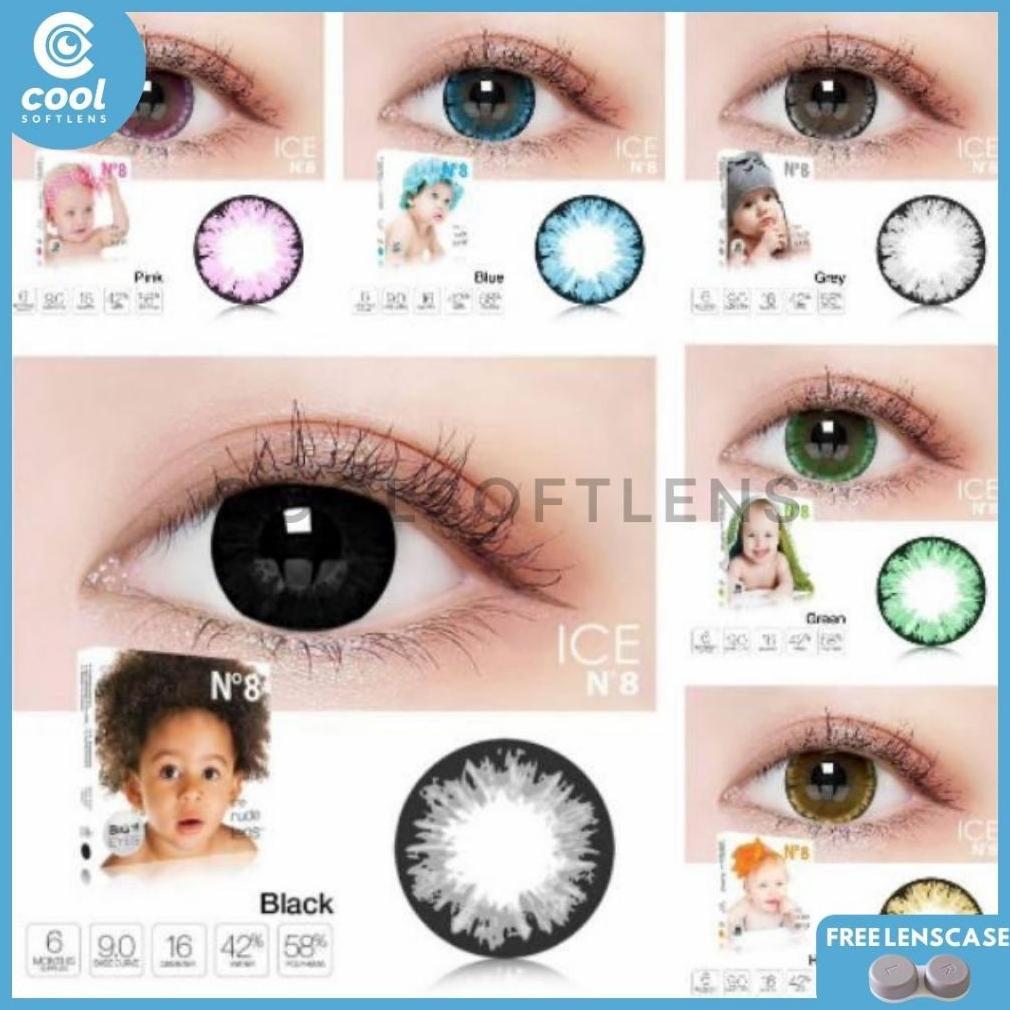 DISKON Softlens X2 ICE N8 16 MM Normal & Minus (-0,50 S/D -10,00) By Exoticon / Soflen ICE N8 / ICE 