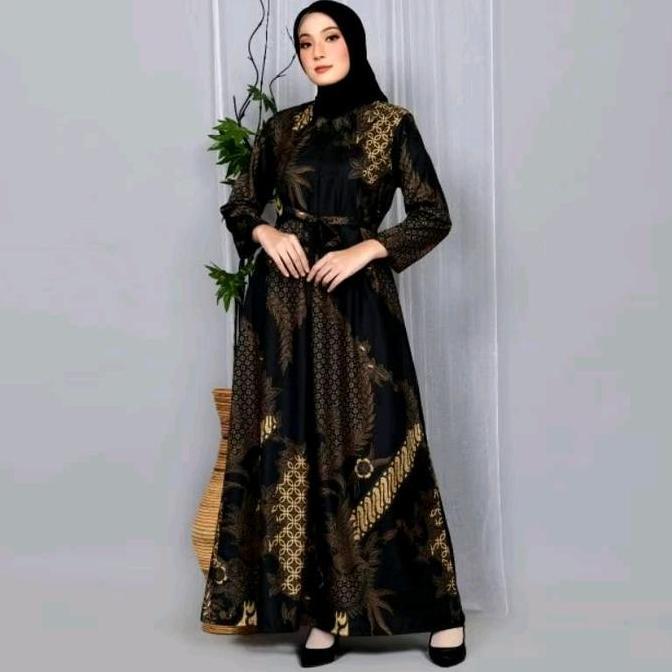 Gamis Batik Abaya Syari / Motif Batik Terbaru Muslim Wanita