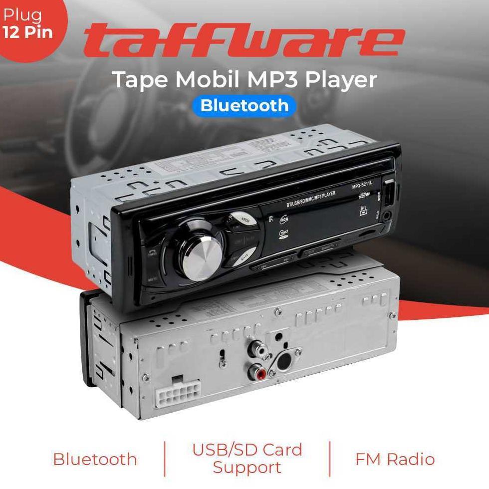 JAYA Taffware Tape Mobil Audio full bas multifungsi MP3 Player Bluetooth 5.0 60W Remote MP3-S211L