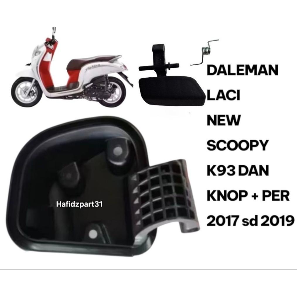 Sparepart Original AHM Tutup Laci Rak Kantong Scoopy eSP 2017-2020 + Knop Per