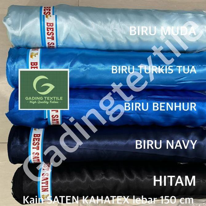 Nahen- ( Per 1 Meter ) Kain Saten Kahatex Satin Polos Lebar 150 Cm Polyester Bahan Baju Bridesmaid G