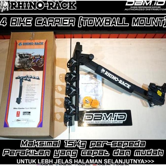HARGA DISC - RHINO RACK 4 Bike Carrier Towing Rak sepeda belakang mobil