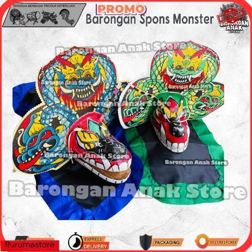 Barongan Anak Spons Barong Motif Monster Untuk Anak Anak Dijamin Bagus