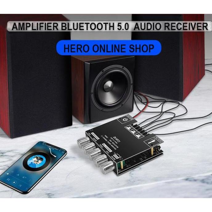 Digital Amplifier Audio Bluetooth Receiver AUX in Bass Subwoofer Balance Equaliser 200 Watt