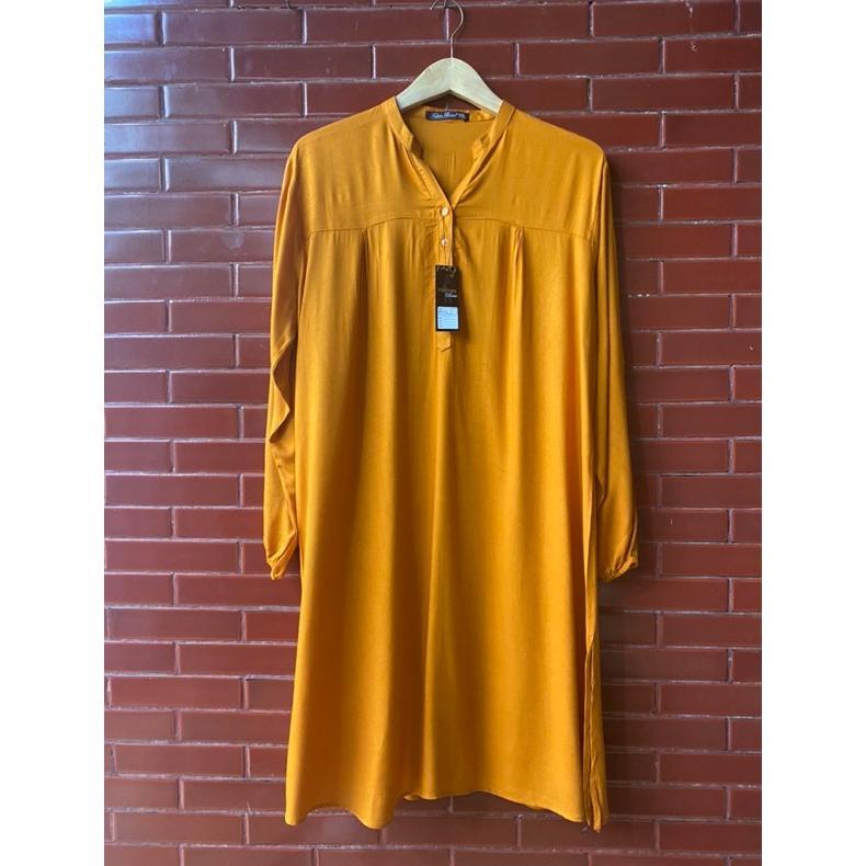 ORIGINAL LONG TUNIK ATASAN POLOS KATUN RAYON PUTIH WHITE BLACK HITAM MERAH MAROON HIJAU ARMY KUNING 