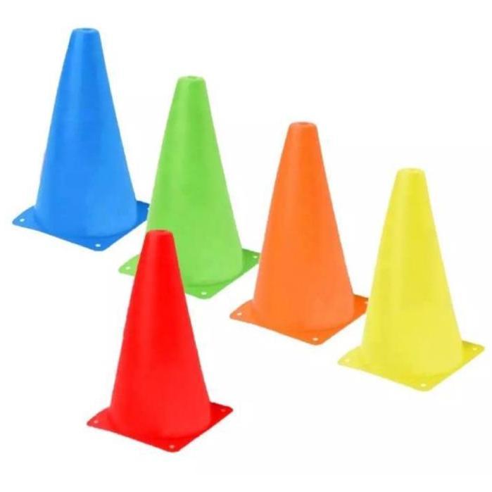 CONE ALAT TRAINING OLAHRAGA SATU SET 12 pcs (1 LUSIN) / KUN CONES KERUCUT RAPAT 23 CM TEBAL