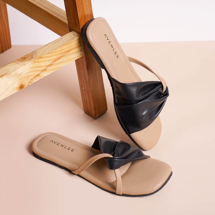 super deal avenlee yume - sandal wanita flat teplek sol karet premium