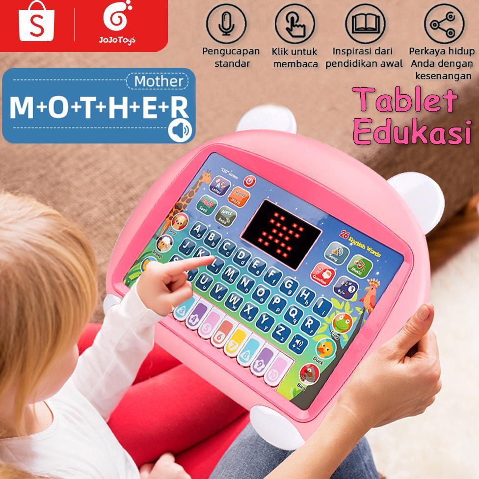 JOJOTOY Mainan Tablet Musik Piano Anak Tablet Edukasi Anak Mainan Tablet Belajar Huruf Laptop Mainan