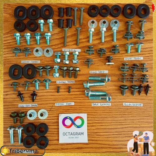 Baut Body Full Set Yamah Vixion Nvl /Baut Body Full Set Yamah Vixion Nva/Baut Full Set Body Vixion N