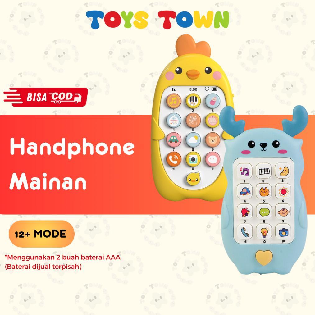 Mainan Musik Handphone Telepon HP Teether Edukasi Anak Bayi Laki Laki Perempuan Bunyi Lampu