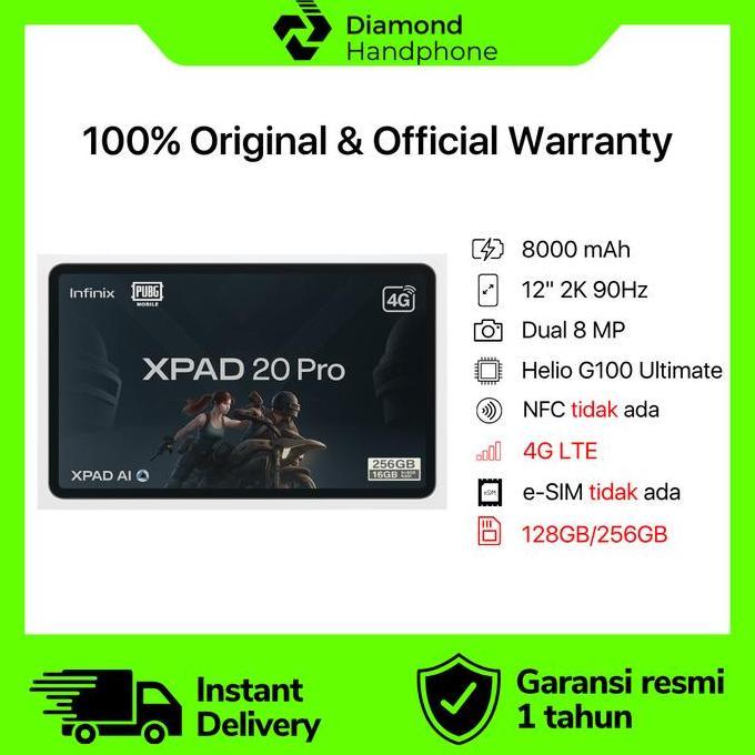 Infinix XPad 20 Pro 4G LTE 8/256 Tablet 8/256GB 8GB 256GB Garansi Resmi