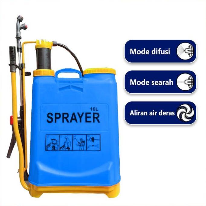 Termurah Yiqii Tangki Sprayer Manual 16 Liter Alat Semprot Tanaman Hama Padi Pertanian