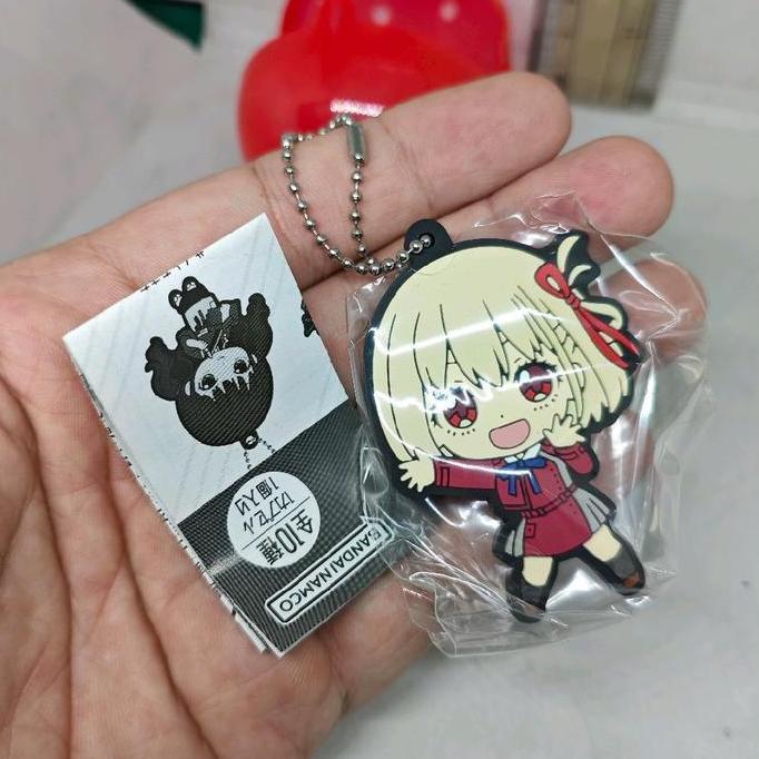 GASHAPON RUBBER KEYCHAIN LYCORIS RECOIL PUNI COLLE CHISATO NISHIKIGI ORIGINAL BANDAI FG75