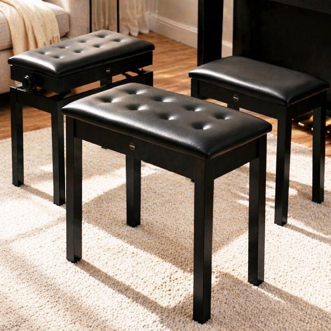 Kursi Piano 4 Kaki Lemari Tempat Buku Chair Busa Kuat Besi KK-500