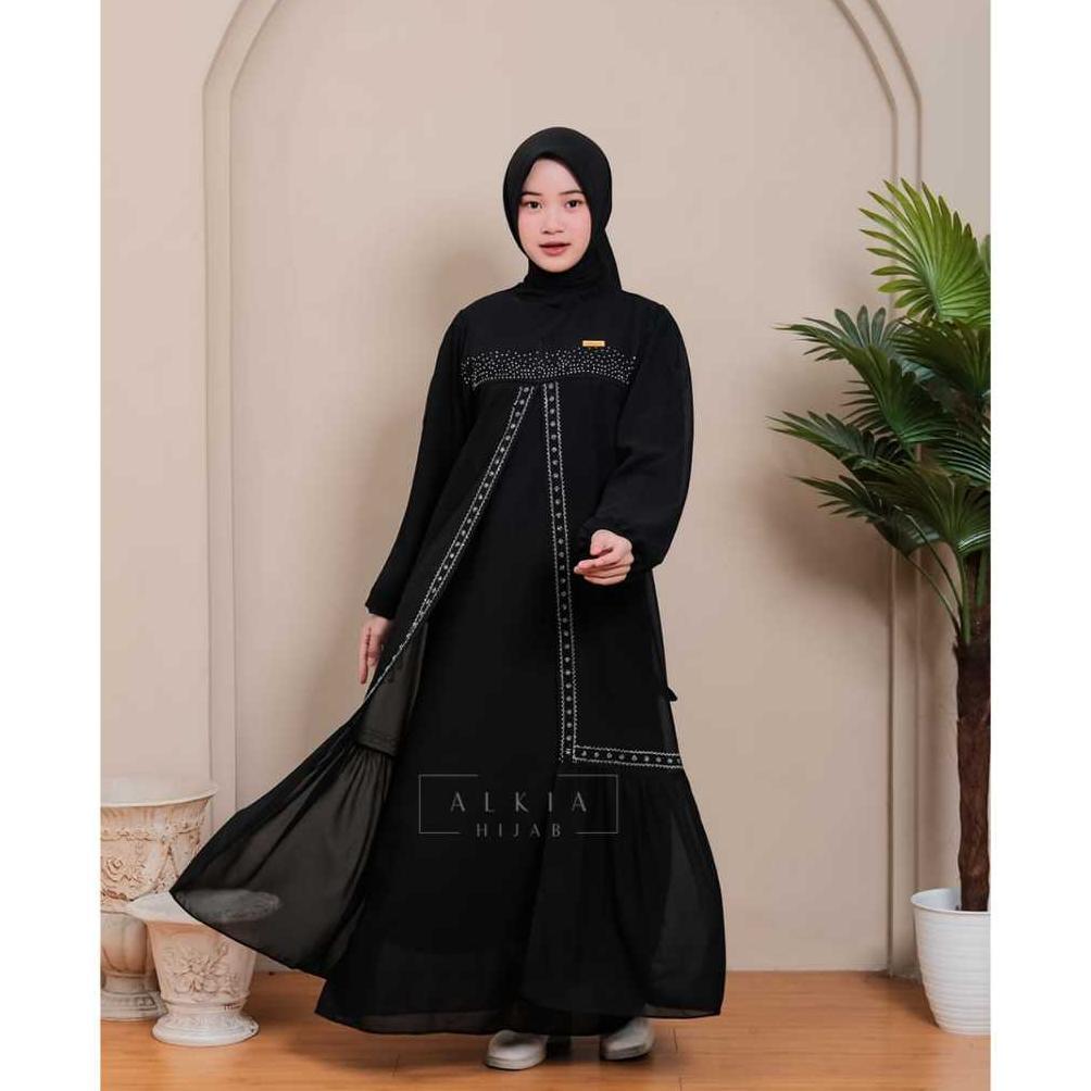 ORIGINAL GANIA GAMIS ABAYA ANAK REMAJA TANGGUNG CERUTI BABYDOLL MIX PAYET SWAROVSKI
