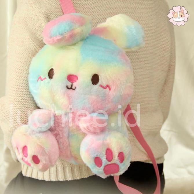 TAS RANSEL GENDONG ANAK PEREMPUAN BONEKA KELINCI RABBIT LUCU HALUS SNI