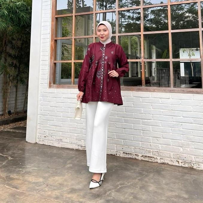 BELI BATIK RAVINDRA Blouse Batik Citra Atasan Batik Wanita Premium BELI