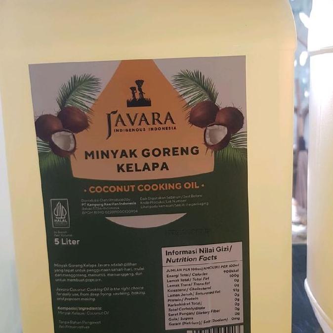 JAVARA Minyak Goreng Kelapa - Non Aroma | Coconut Cooking Oil 5 Liter / Javara coconut cooking oil /