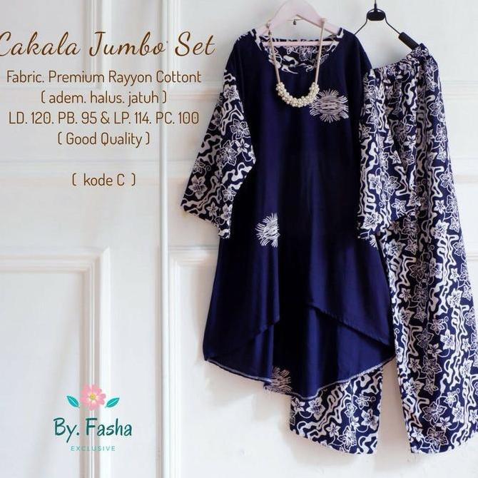 TAMPIL MODIS  Setelan Wanita Cakala Set Batik Cap Rayon Samitex | Setelan Wanita| BATIK CAP | RAYON 