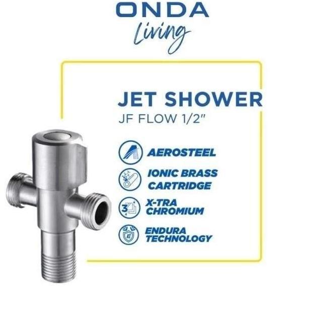Flow- Stop Kran T Shower Onda Jf-Flow Cabang 3 / Jf Flow Toilet Wc Kloset
