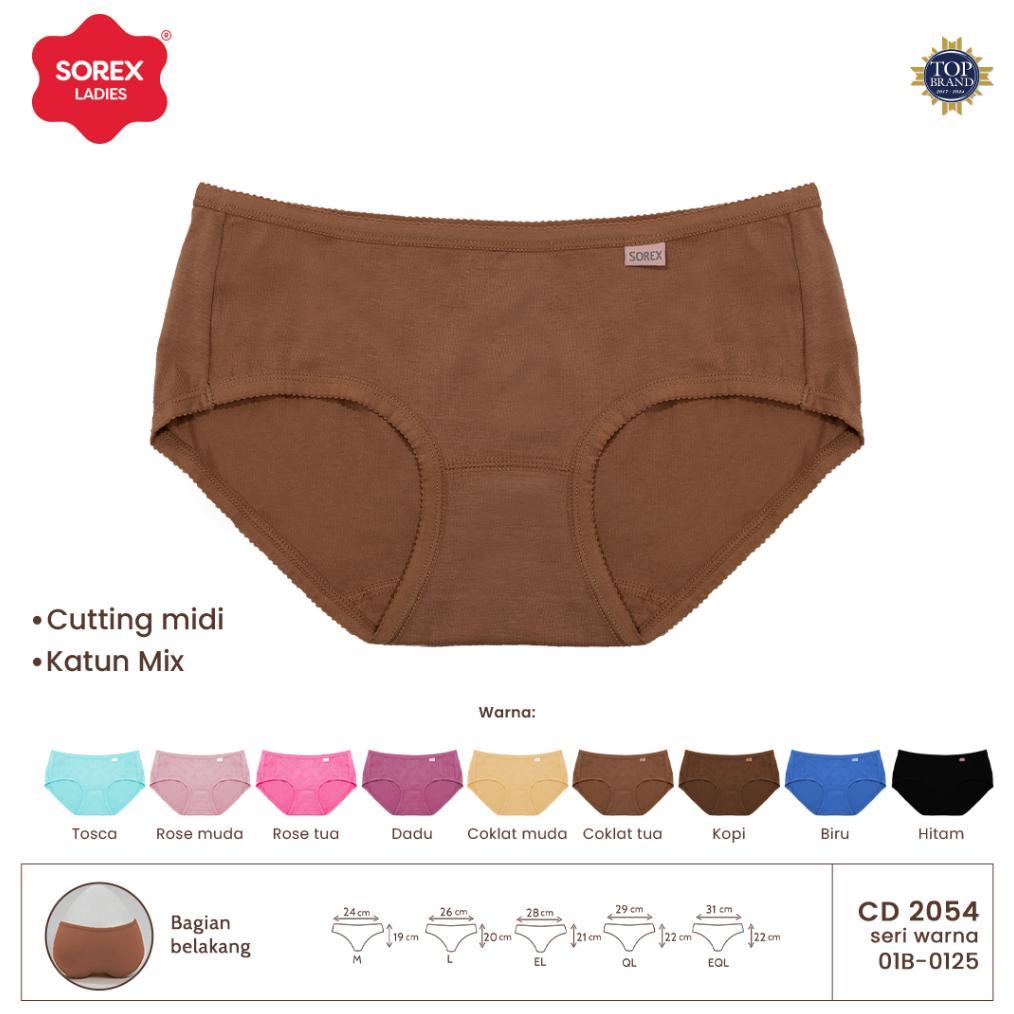 Sorex Cd Basic Midi Wanita Katun Mix Cd 2054 ( Warna Random )