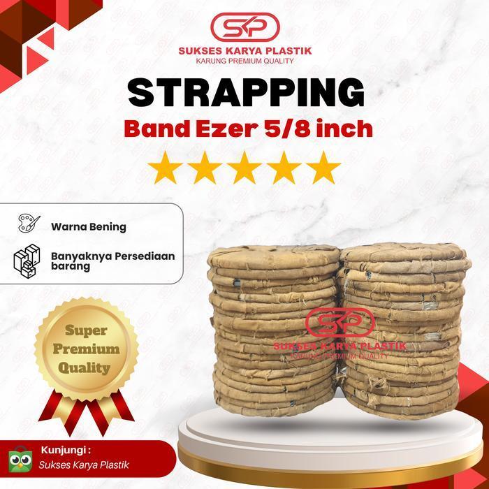 TALI KLEM BESI 5/8 INCH STRAPPING BAND EZER PLAT BESI 5/8 INCH SUPER PREMIUM QUALITY HITAM 1 KEMASAN