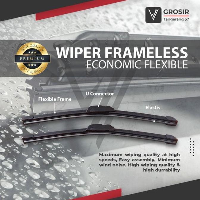 Wiper Escudo Sidekick Frameless / Wiper Frameless Escudo Sidekick 2Pcs