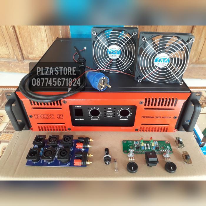 BOK POWER AMPLIFIER PCX3 LENGKAP AKSESORIS UKURAN 3U BOX POWER 2CHANEL ORIGINAL DAN TERPERCAYA