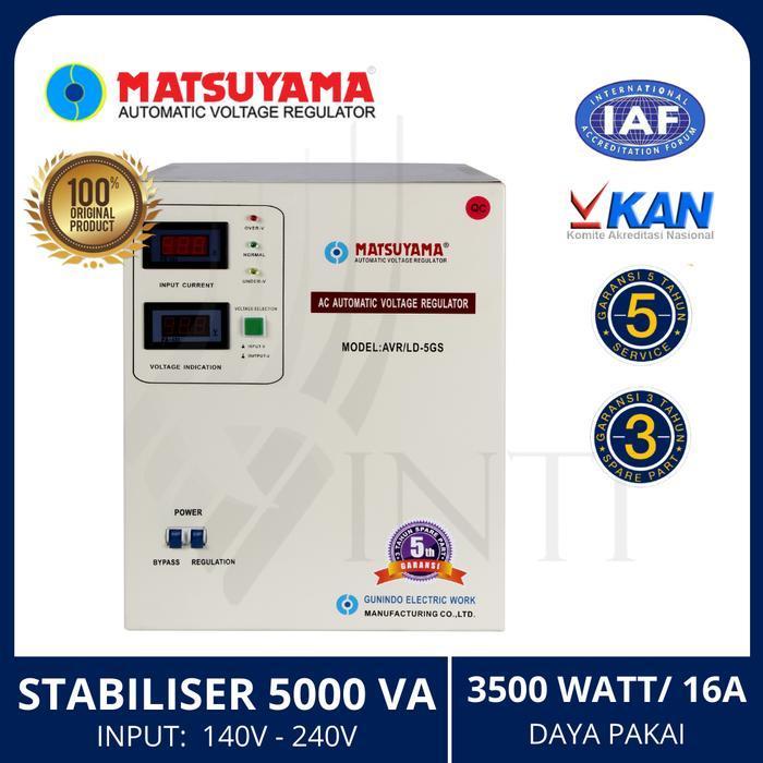STABILIZER MATSUYAMA 5000 WATT 5 KVA STAVOLT STABILISER AVR/LD-5GS ORIGINAL DAN TERPERCAYA