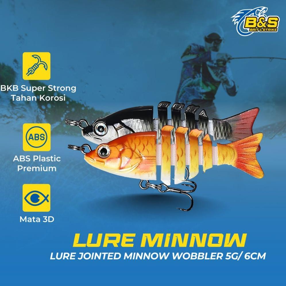 Jemmy Lure jointed minnow wobbler 5g / 6cm type sinking 5 bagian MN013