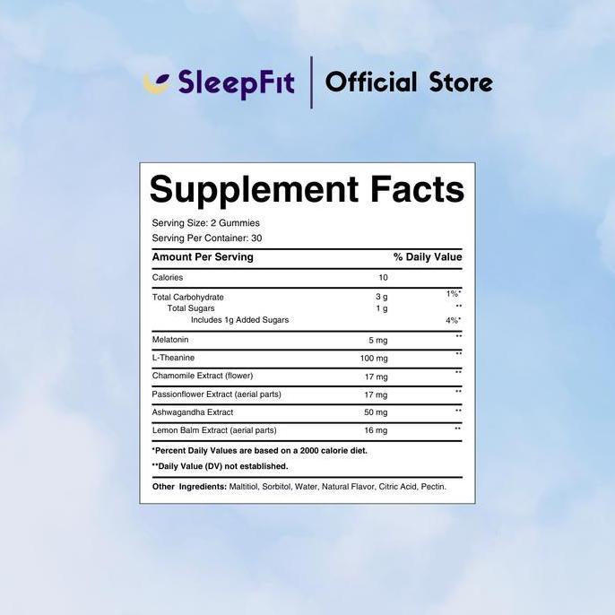 Healthy- Sleepfit Sleep Gummies Melatonin 5 Mg 60 Gummies