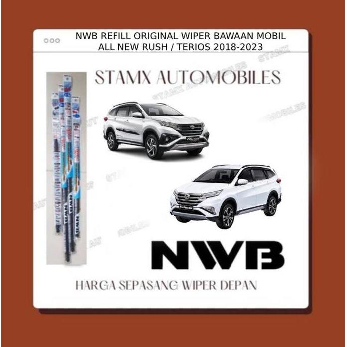 Refill Karet Wiper Rush / Terios 2018-2023 Original Merk Nwb Japan