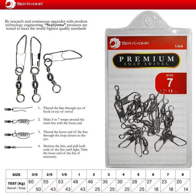 Lansungkirim- Searyoma Snap Swivel / Kili Kili2 Peniti 144 Pancing Laut Danau Empang