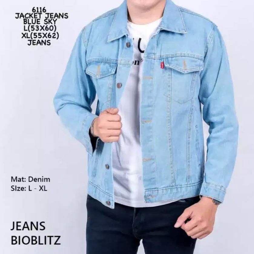 Kualitas Super Jaket Jeans Pria Denim Cowok Keren Distro Terbaru Bahan Tebal Ukuran Jumbo Murah Moto