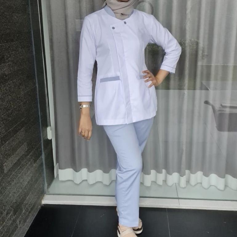 Harga Baru Rf010 Seragam Baby Sister / Baju Suster / Perawat / Klinik