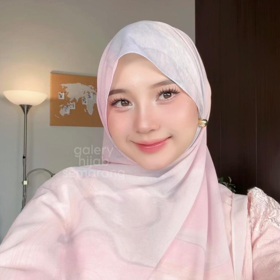 Hijab Pashmina Ceruty Motif Printing ( Pashmina Ceruty Babydoll Motif Adiva ) Pashmina Printed Cerut