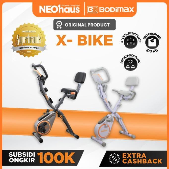 BODIMAX X-BIKE / Alat Fitness / Sepeda Statis Xbike / Magnetic X Bike