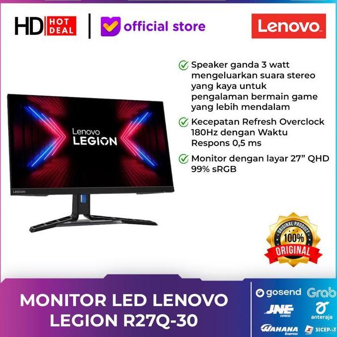 MONITOR LED LENOVO LEGION R27Q-30 27" IPS 1440P QHD 180HZ SPEAKER ERGO
