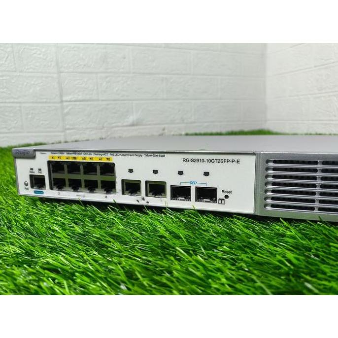 Switch Ruijie RG-S2910-10GT2SFP-P-E dan XS-S1960-10GT2SFP-P-H 8Port Gbe POE+ Managed - MINUS
