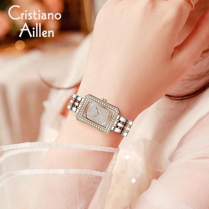 Toki- Cristiano Aillen Jam Tangan Nita Kuarsa 860 Rantai Stainless Steel Ter Resistant 3 Atm Quartz 