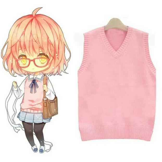 Vest Rajut Cosplay Mirai Kuriyama Top