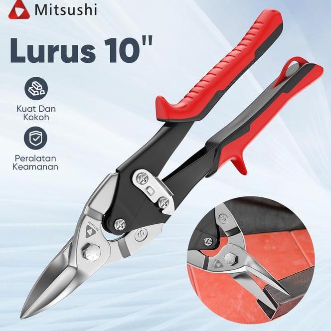 Mitsushi Gunting Baja Ringan Serbaguna 10 Inch Panjang 250Mmgunting Holo Gunting Baja Ringan Logam