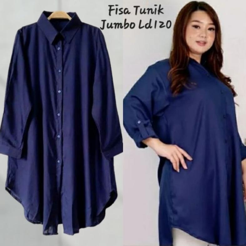 official tunik jumbo fisa atasan wanita tunik hijab ld120 muslimah bumil busui&friendly cod