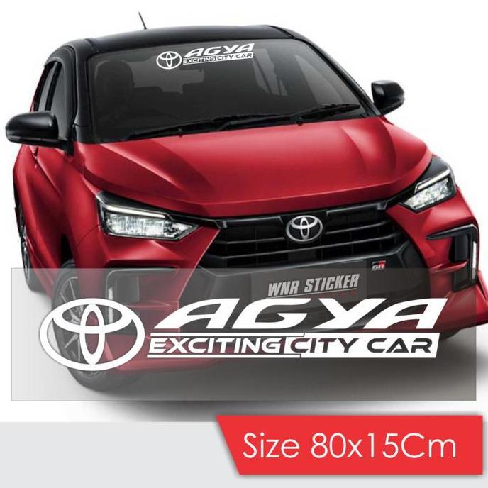 STIKER VARIASI KACA DEPAN BELAKANG AGYA AYLA SIMPLE BAGUS ASLI