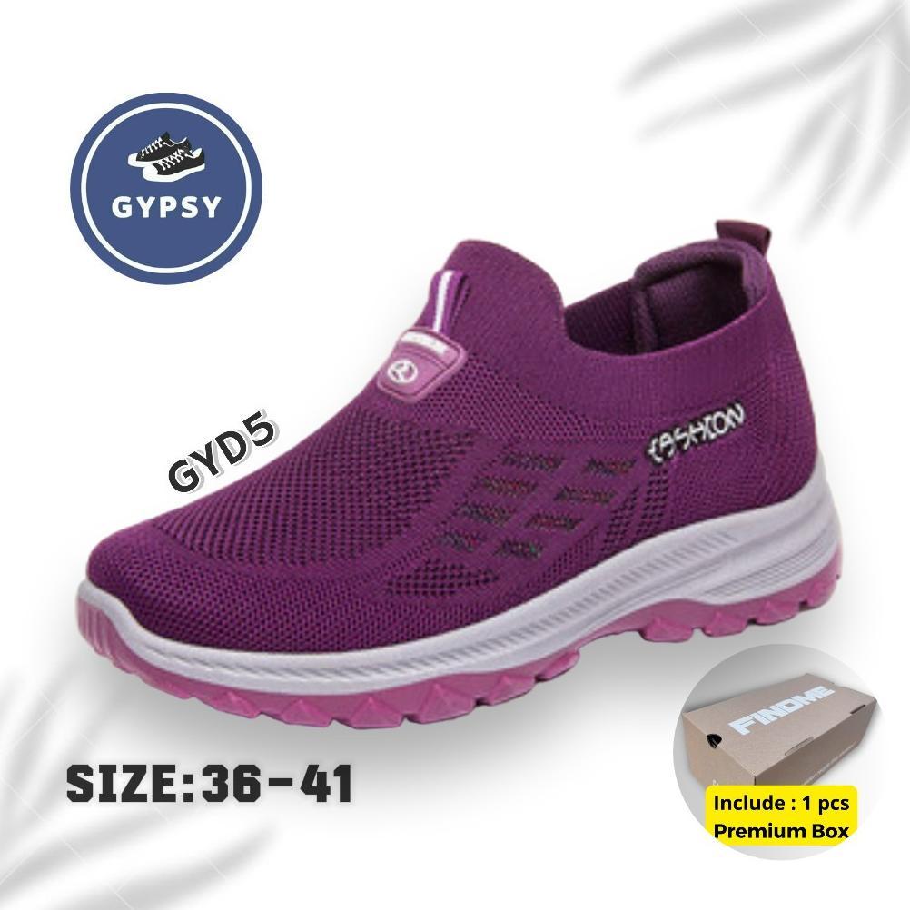 Gypsy XGYD5 Sepatu Sneakers Rajut Cewek Wanita Anti Slip dan Ringan Sport Shoes Kekinian Stylish bua