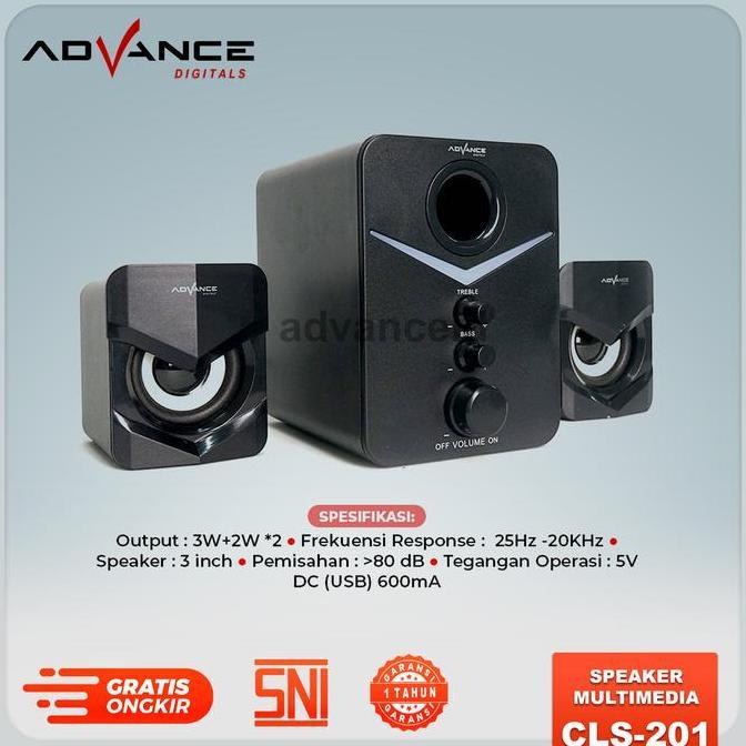 JIWAMADA611 - CODSPEAKER KOMPUTER ADVANCE CLS-201BT MULTIMEDIA SPEAKER / KOMPUTER SUPPORT BLOETOOTH 