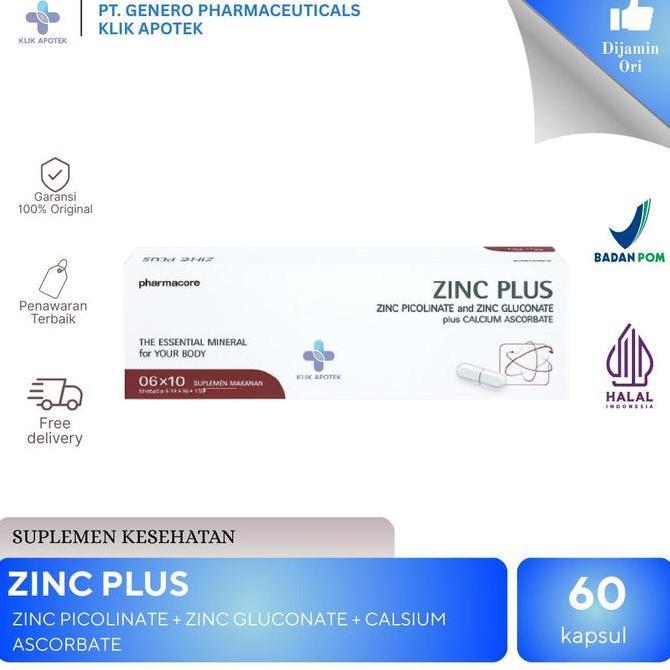 (SPESIAL RAMADHAN) ZINC PLUS 60TABLET | ZINC PICOLINATE-ZINC GLUCONATE-CALCIUM ASCORBATE | SUPLEMEN 