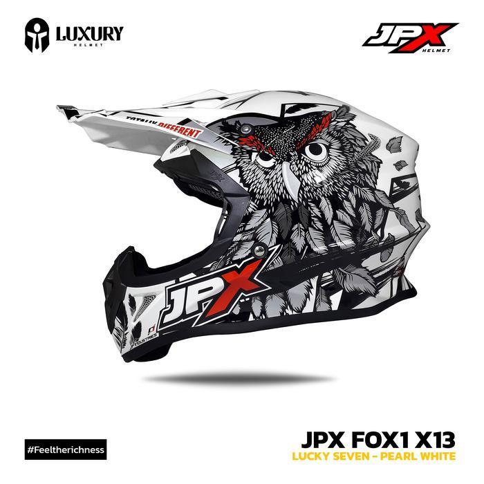 Helm Trail - Helm Jpx Fox1 - X13 - Lucky Seven - Offroad - Cross Original Dan Terpercaya