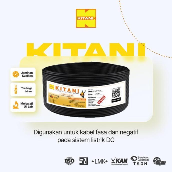 Berizka_ - Kitani - Nyaf 1 Mm - 100 Meter - Kabel Listrik Tembaga Serabut