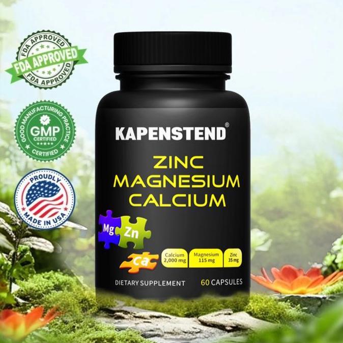 KAPENSTEND Kalsium Magnesium Seng + Vitamin D3, Softgel, Memperkuat Gigi dan Tulang, Kalsium, Magnes